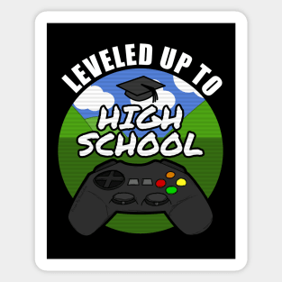 Leveled Up To High School Gamer Gaming 2021 Sticker